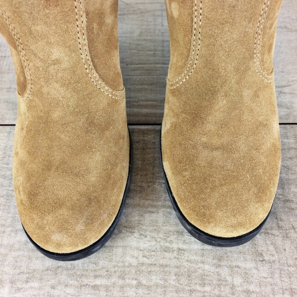 *SOLD* Suede Fur Cuff Zip Boots Sz 8.5 - Picture 6 of 8